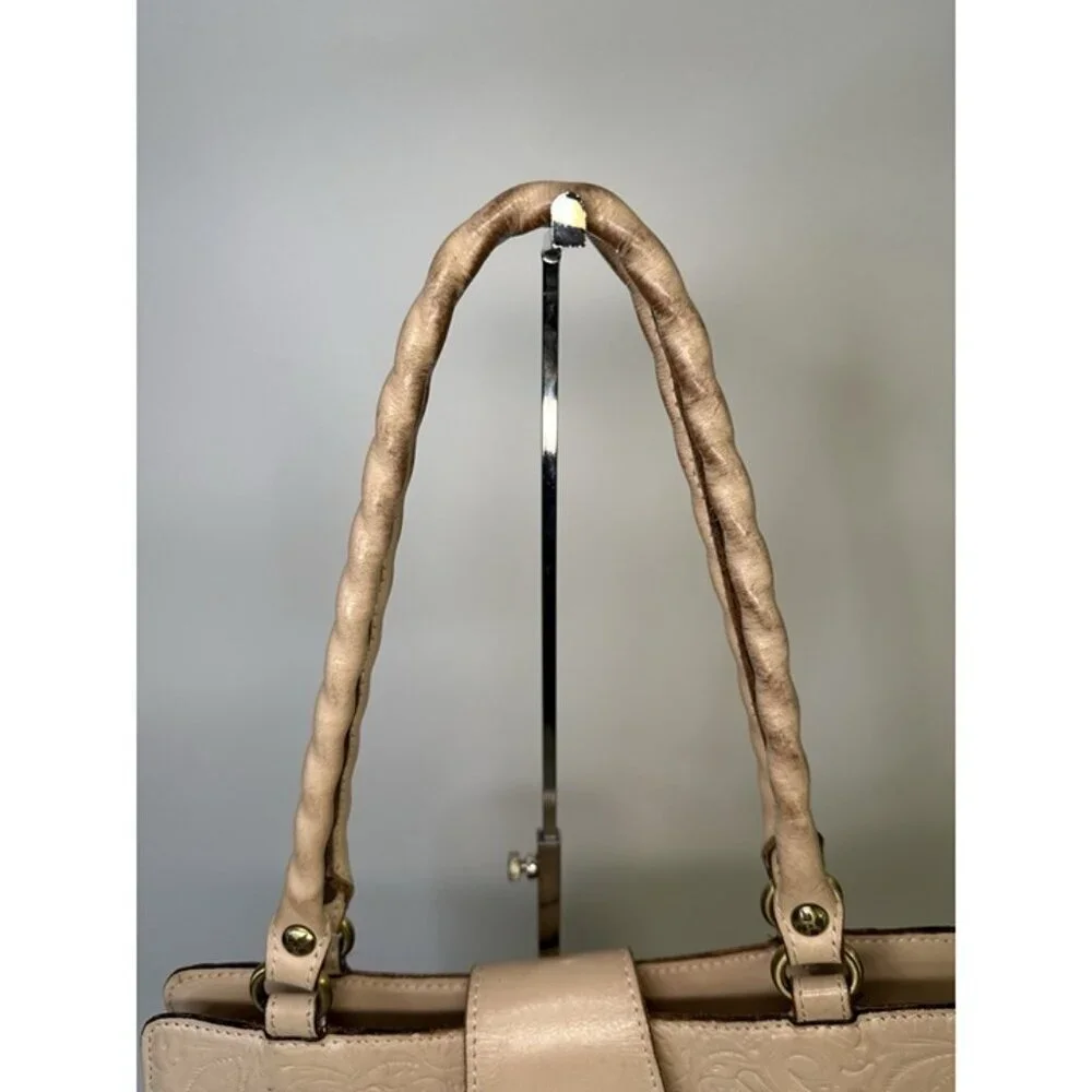 Patricia Nash Rienzo Satchel Tooled Leather Purse - Light Pink Pre-owned - Picture 3 of 12